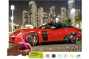 MISHBAY Diamond Painting Voiture - Peinture Diamant 30x40cm - Diamond Painting Adulte Auto - 5D Diamond Painting Kit Complet - DIY Point de Croix Deco