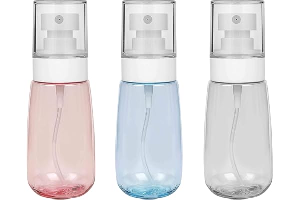 MaoXinTek Flacon Vaporisateur de Brume, Bouteille de Pulvérisation Voyage Vide Plastique Réutilisables Transparent Pour Skincare Lotion/Spray de Maquillage/Parfums/Cosmétique (60ml)