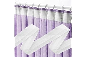 MECCTUCK Gardinen Kräuselband, 30M*2,5cm Gardinenband, Kräuselband Gardinen, Kräuselband, Gardinenband zum Aufnähen, Vorhangband, Kräuselband zum AufbüGeln, Faltenband für Gardinen, Vorhang Band Universalband