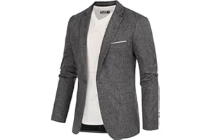 PJ PAUL JONES Herren Slim Fit Sportlich Anzugjacke 1 Knöpfe Einfarbig Freizeit Sportsakko für Hochzeit Business