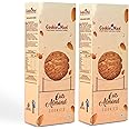 CookieMan Oats with Almonds Cookies, 300g, Pack of 2 | Healthy No Maida, Sugar Free Oatmeal Biscuits | Freshly Baked Australian Cookies | Protein Assorted Cookies | Digestive Cookie best for Healthy Diet