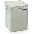Brabantia - Stackble Laundry Box - Front and Top Opening - Space Efficient - Easy to Unload - Lightweight Grips - Large Opening for Dirty Clothes - Green - 35L