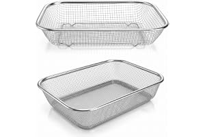 SLIAXINT 2 stycken rostfritt stål trädgårdssåll kompostsåll-set, Heavy Duty marksåll trädgård, rostskydd 3 mm & 6 mm fint gro