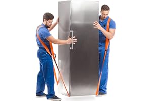 Retoo 2 cinghie di trasporto, 2,4 m di lunghezza, numero di cinghie di trasporto per il sollevamento ergonomico e semplice di mobili, elettrodomestici, pianoforte, lavatrice e molto altro, cinghie