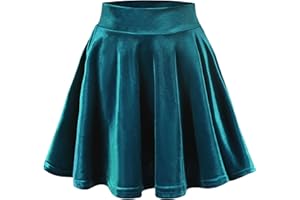 Urban GoCo Mini Falda Elástica Patinadora de Terciopelo de Retro