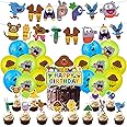32PCS Duggee Birthday Decorations, Cute Duggee Party Supplies for Boys and Girls Birthday Party, Kids Birthday Decorations Pack with Duggee Cake Topper Balloon Banner
