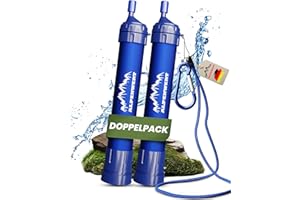 Alpenwert Filtro acqua per esterni, confezione doppia, filtro per acqua potabile per 4000 litri di acqua filtrata, trattamento dell'acqua potabile che uccide il 99,99% di tutti i germi e batteri