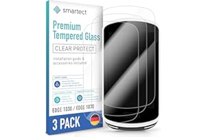 smartect Verre Trempé [3 Pièces, Clear] pour Garmin Edge 1030 / Edge 1030 Plus, Protecteur d'écran en Verre HD Anti Rayures, Sans Bulles, Dureté 9H, 0.3mm Ultra Transparent, Ultra Résistant