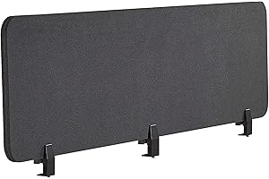 Beliani Pannello Divisorio Fonoassorbente in Pet 180 x 40 cm Grigio Scuro