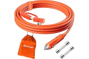 VOLTKARE Autoladestation-Kabel, 2,5 m, 14AWG, 15A, 12V/24V, DC7909/8020 Anschluss für Jackery, BLUETTI, GRECELL, Goal Zero Yeti, Anker Tragbare Powerstationen