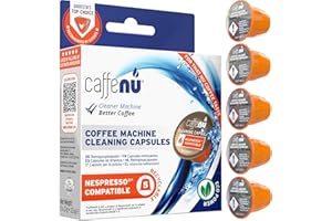 CAFFENU Nespresso Compatible Cleaning Capsules. 5 Originaline Cleaning Pods. Coffee Machine Cleaner For Crisp Coffee. Combines with Nespresso Descaler Kit.