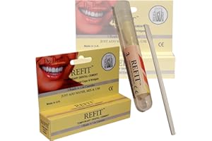 Dr Denti Refit Emergency Temporary Dental Caps Bridges Veneers Tooth Repair Cement - 1 Pack