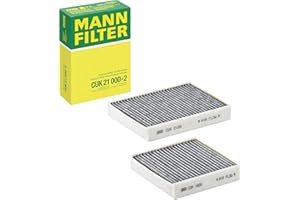 ‎MANN-FILTER MANN-FILTER CUK 21 000-2 Innenraumfilter/Kabinenluftfilter - Pollenfilter mit Aktivkohle - (2er Set) für Pkw + Transporter