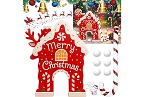 GENERIC Gingerbread Golf Game Set Christmas Mini Golfs Course Portable Golf Toy with Candy Cane Club Balls Funny Christmas Party Game for Kids Adults Indoor Holiday Gatherings Home Party Activity