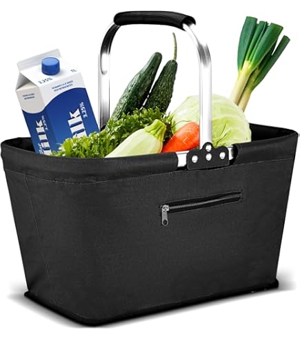 Huuraa Einkaufskorb Faltbar 20 Liter - Giraffe Silhouette Tragekorb Black