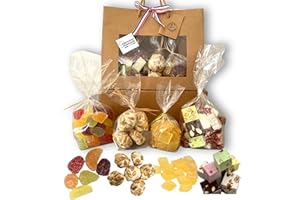 GÉNÉRIQUE Panier de Bonbons et Nougats - Coffret Gourmand sucré Cadeau original à offrir - Idée cadeaux plaisir Fabrication Française et naturel - Parfum saveurs chocolats pistache amande cacahuètes