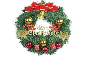 ‎ASOENTIWOX Türkranz Weihnachten, 30cm Weihnachtskranz Tür Fenster & Wand Christmas Decorations, Künstlicher Weihnachts Türkranz mit Beeren, Weihnachtsdeko für Innen & Außen, Tischdekoration