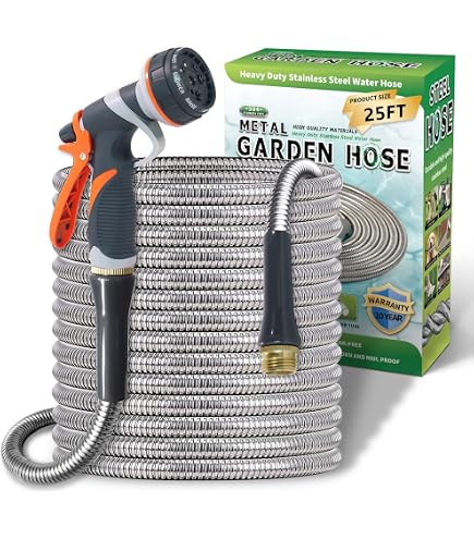 BIONIC STEEL 2429 Pro Tubo da giardino in metallo in acciaio inox, 75