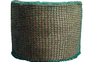 time4horses Rundballennetz Heunetz 160x160cm, Maschenweite 45x45mm, Seilstärke 5mm Futtersparnetz für Rundballen bis Ø1,60m