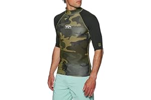 BILLABONG™Contrast - Short Sleeve UPF 50 Rash Vest - Men - L - Camo