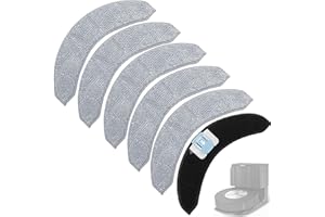 KiimSin 6 paños de fregona de Repuesto para iRobot Roomba Combo J7/J7+/J9+/J9 Plus Accesorios de aspiradora Robot, Reutilizables y de Alta Potencia de Limpieza