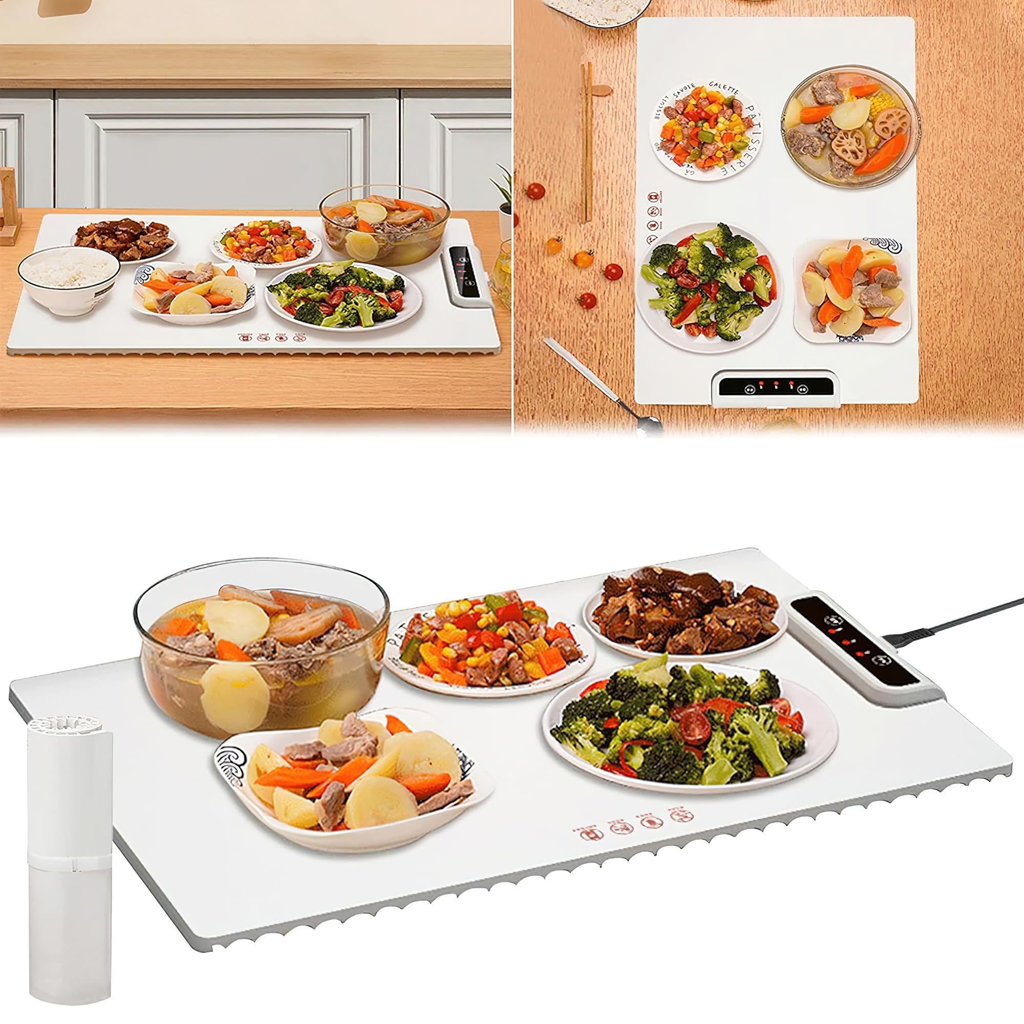 AVEDIA Full Surface Heating Silicone Mat: The Ultimate Portable Food Warmer for Dining Table Trays