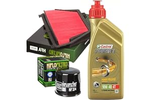 MOTOCAR Kit de revisión Castrol Power 1 10W40, filtro de aceite y aire C B R 600 RR 2007/2016