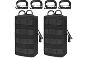 MUCHER Molle zestaw 2 toreb taktycznych na biodra EDC Utility, saszetka biodrowa z 4 haczykami, dodatkowe kieszenie do plecaka, na wędrówki, polowanie, trening