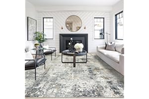 Capslpad Szaro-złoty, abstrakcyjny dywan do salonu, 200 x 300 cm, antypoślizgowy, z krótkim włosiem, sztuczna wełna, nadaje się do prania, minimalistyczny dywanik nocny, do salonu, sypialni, biura