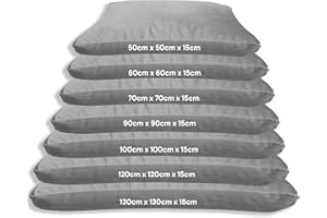 Kosiproducts Beanbag Floor Square Cushions Pillow Plush Velvet 100% Soft Polyester-[60cmx60cm, Silver