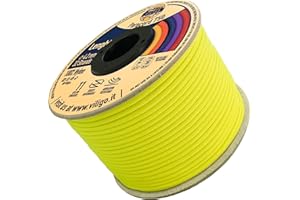 VILIGO Paracord 750 Corde en nylon avec 11 fils internes - Corde de camping pour la randonnée et les activités de plein air, corde multi-usages, haute charge de rupture (30 m, Electro)