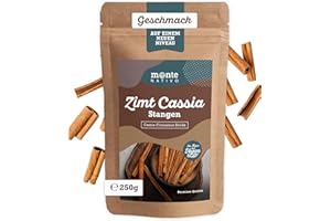 Bastoncini di Cannella Cassia Monte Nativo (250g) - Cannella Cassia interi - Spezie delicatamente essiccate e aromatiche ideali per cucinare e condire