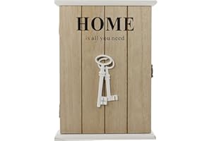 ‎FRANK FLECHTWAREN FRANK FLECHTWAREN Schlüsselkasten Holz Home, Schlüsselhänger, Schlüsselfach, für zu Hause, Büro, Gästehaus 19 x 6 x 26 cm