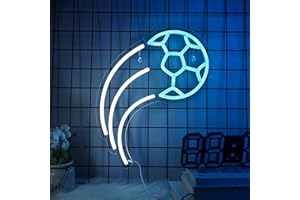 CoolGift Mart Football Neon Sign, Sports Enthusiasts' Ultimate Wall Decor, Dimmable LED Light USB Powered for Bedroom Living Room Gaming Room Man Cave College Club Shop, Gift for Soccer Players Lovers