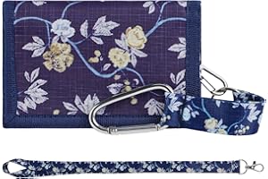 GmeDhc Portefeuille pour Adolescents, Porte Monnaie Enfant Pliable avec Mousqueton, Lanière de Cou, pour Garçons Filles Cadeau Danniversaire détudiant