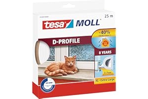 Tesa Uk Moll Taśma Uszczelniająca, Biały, 25m x 9mm