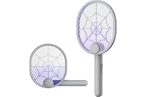 Buzbug 2 in 1 Elektrische Fliegenklatsche, Hochspannung Faltbare USB-C Electric Fly Swatter mit UV Lichtfalle, elektronische fliegenklatsche für den Innen- und Außenbereich