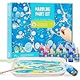 Alyasameen Water Marbling Paint Kit; Marble Kit, Non-Toxic; Water Art Paint Set, Art & Crafts Kit for Girls & Boys (12 Colors Kit)