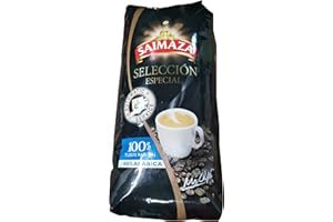 Saimaza - Selección Especial Café de Grano Tostado 100% Natural 100% Arábica Bolsa 1Kg en Atmosfera Protectora
