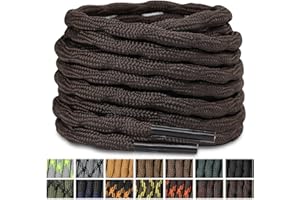 Stepace Botas redondas (2 pares) cordones de 4,5 mm para trabajo, escalada, seguridad, senderismo