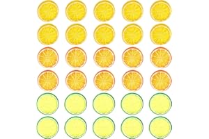 DEHUMI Artificial Lemon Slices, Artificial Fruit, Mini Lemon Slices, Plastic Fruit, Wedding Decoration