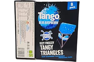 DIVAS SPIRITUAL Tango Blue Raspberry Freeze Pops 2 Pack, Freezable Tangy Triangles with Tongue Painter Effect