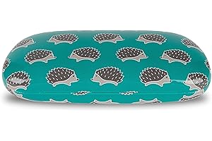 LAGO TERRA Hedgehog Print Hard Shell Glasses Case