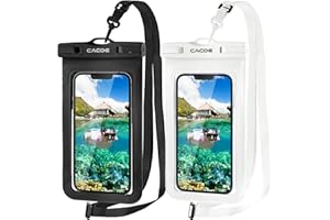 CACOE Pack of 2 Waterproof Mobile Phone Case 7.2 Inch Waterproof Mobile Phone Case with Integrated TPU Seal Design, Mobile Phone Water Protective Case for iPhone, Samsung, Huawei, Xiaomi