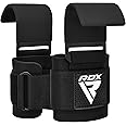 RDX Ganci Sollevamento Pesi, 8mm Neoprene Fasce Polsi Imbottita Supporto, Gomma Rivestito Impugnature Grips, Gym Gancio Cingh