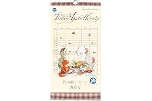 Tilda Apfelkern. Familienplaner 2026: Kalender für die ganze Familie mit 500 Stickern
