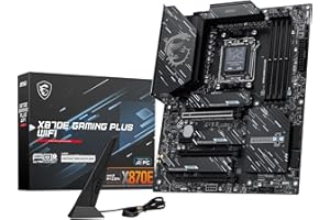 MSI X870E Gaming Plus WiFi Placa Base, ATX - Admite procesadores AMD Ryzen 9000/8000 / 7000, AM5-60A SPS VRM, DDR5 Memory Boost 8200+ MT/s (OC), PCIe 5.0 x16 & 4.0 x4, M.2 Gen5, Wi-Fi 7, 5G LAN