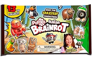 Bizak Brainrot Magic Squeeze, Figurine Surprise Molle Qui Grandit, 13 Modèles à Collectionner, Jouet Sensoriel (64496004)