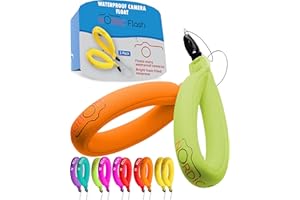 NORDIC FLASH Waterproof Camera Float (2-pack) Floating Camera Strap for Your Underwater GoPro/Panasonic Lumix/Nikon COOLPIX AW110/Canon PowerShot D20/Fujifilm FinePix/Olympus Tough/Sony - Floats Your Phone Case, Keys, iPhone, Galaxy S5 & Xperia Z1 Around Your Wrist and Saves Your Device from Sinking - (Green & Orange) - 1 Year Warranty