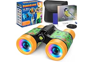 DROMLAG Fernglas für Kinder,Spielzeug ab 3-12 Jahre Jungen Geschenk Junge 4 5 6-12 Jahre Kinder Fernglas Detektiv Set Kinder Spielzeug ab 3-12 Jahre Geschenke für Kinder Fernglas Kinder Dinosaurier Spielzeug